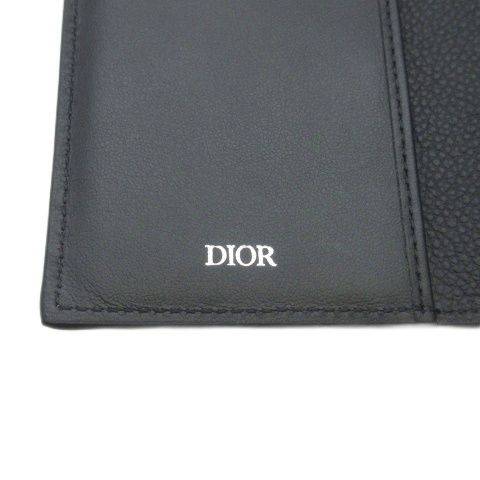 Dior Bifold Card Case Gravity Leather Black