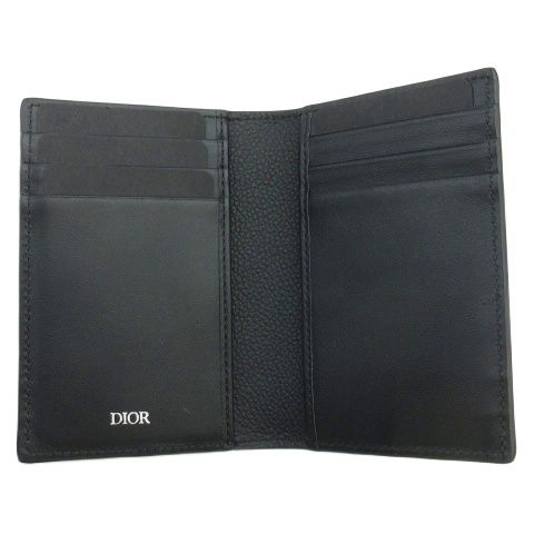 Dior Bifold Card Case Gravity Leather Black