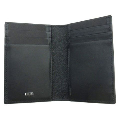 Dior Bifold Card Case Gravity Leather Black