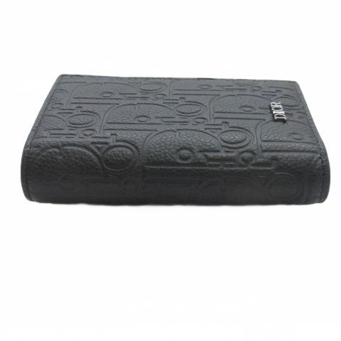 Dior Bifold Card Case Gravity Leather Black