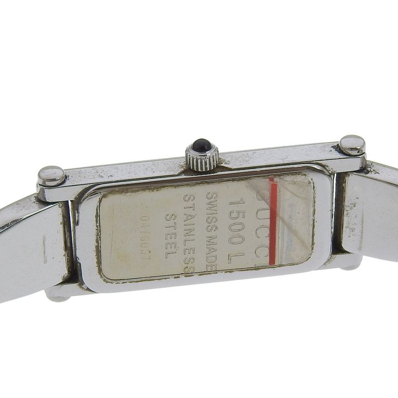 Gucci Stainless Steel Quartz Analog Display Black Dial Watch