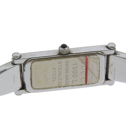Gucci Stainless Steel Quartz Analog Display Black Dial Watch