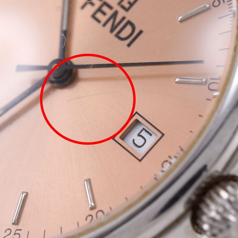 Fendi Orologi Stainless Steel Quartz Analog Display Blanc Dial Watch