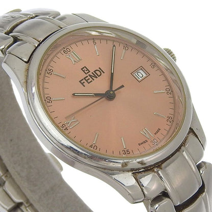 Fendi Orologi Stainless Steel Quartz Analog Display Blanc Dial Watch