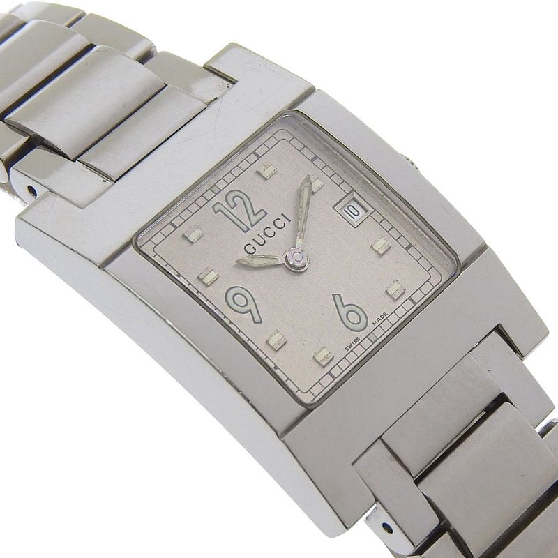 Gucci Stainless Steel Quartz Analog Display Silver Dial Watch