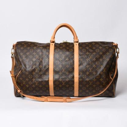 Louis Vuitton Keepall Bandouliere 60 Boston Bag Monogram Vachetta Leather Brown