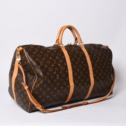 Louis Vuitton Keepall Bandouliere 60 Boston Bag Monogram Vachetta Leather Brown — view 3