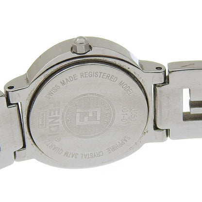 Fendi Orologi Stainless Steel Quartz Analog Display Black Dial Watch