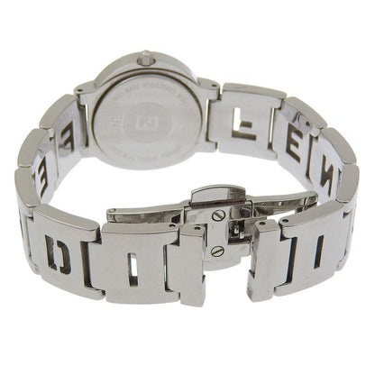 Fendi Orologi Stainless Steel Quartz Analog Display Black Dial Watch