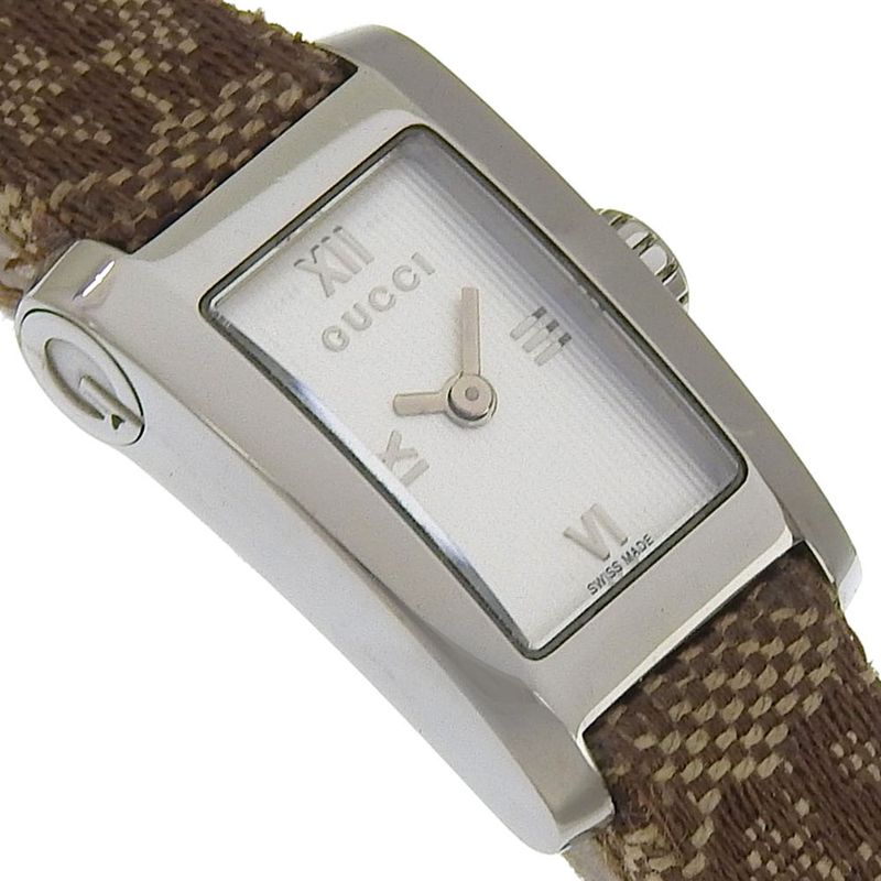 Gucci Stainless Steel Quartz Analog Display Silver Dial Watch