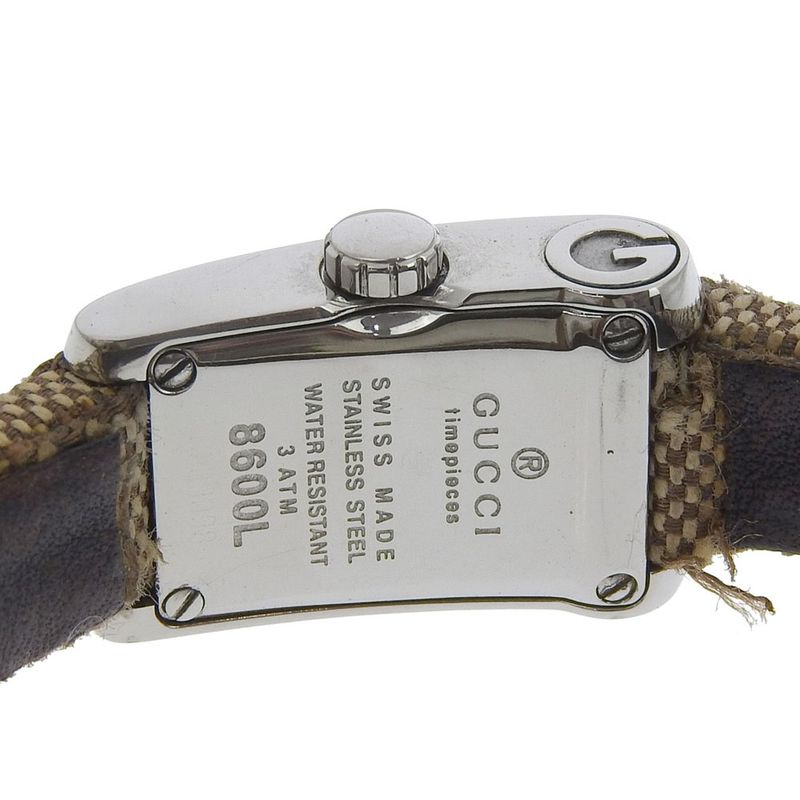 Gucci Stainless Steel Quartz Analog Display Silver Dial Watch