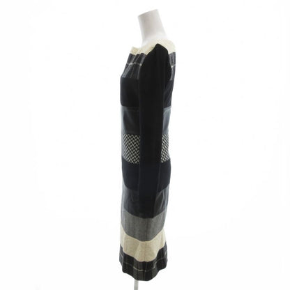 Max Mara White Tag Dress 36 Black Plaid Contrast