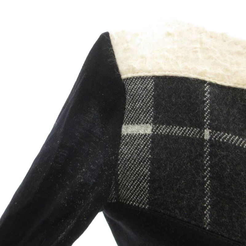 Max Mara White Tag Dress 36 Black Plaid Contrast