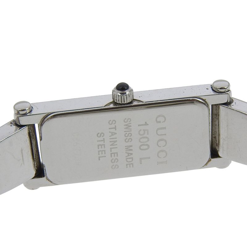 Gucci Stainless Steel Quartz Analog Display Pink Shell Dial Watch