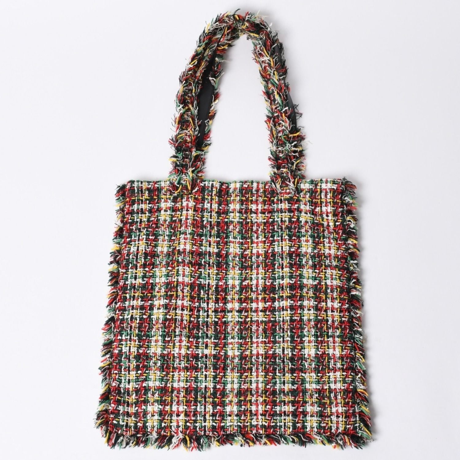 Chanel No 5 Tote Bag CC Logo Patch Tweed Leather Multicolor Silver — view 2