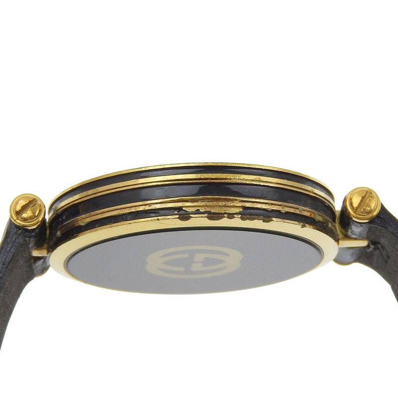 Gucci Sherry Line Gold Plated Quartz Analog Display Black Dial Watch