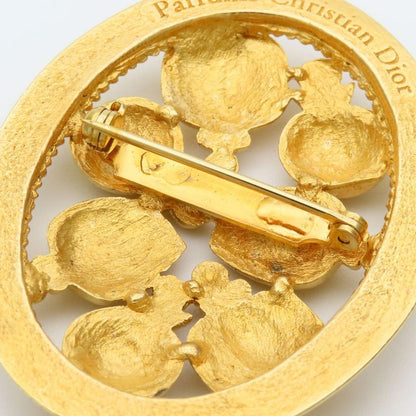 Dior Brooch Metal Gold Parfums Perfume Motif