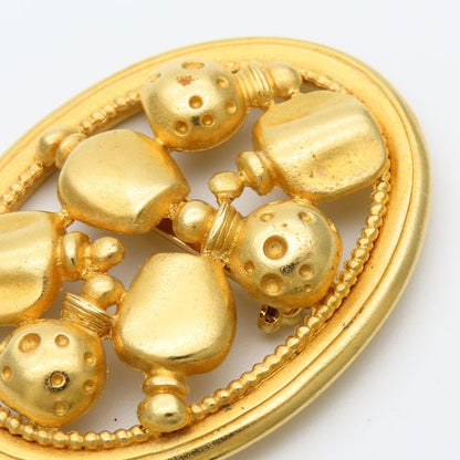 Dior Brooch Metal Gold Parfums Perfume Motif