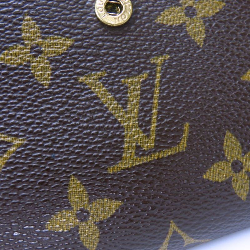 Louis Vuitton Bifold Wallet Porte Monet Viet Viennois Monogram Brown Clasp