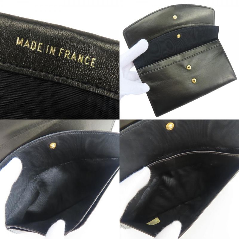 Chanel Bifold Wallet CC Logo Lambskin Black