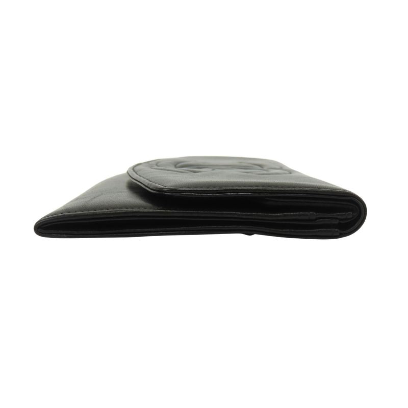 Chanel Bifold Wallet CC Logo Lambskin Black