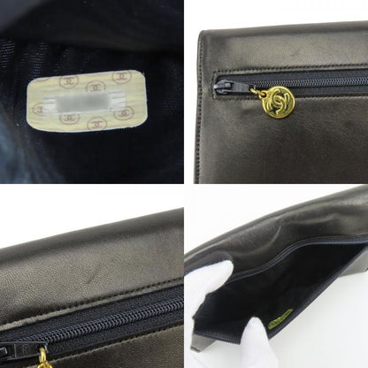 Chanel Bifold Wallet CC Logo Lambskin Black
