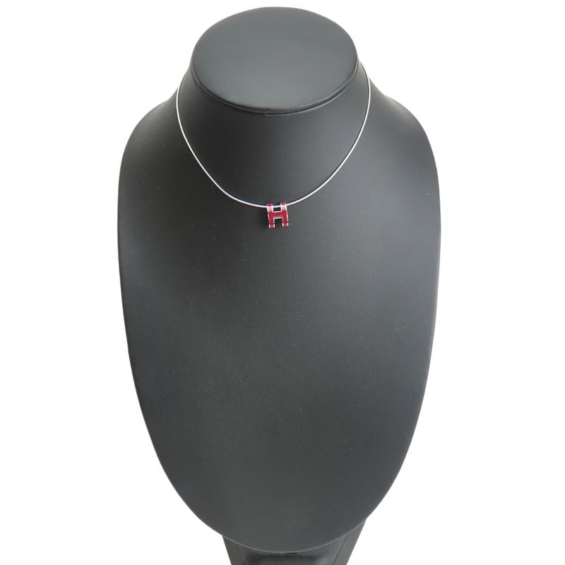 Hermes Necklace Pop Metal Silver Gold Pendant