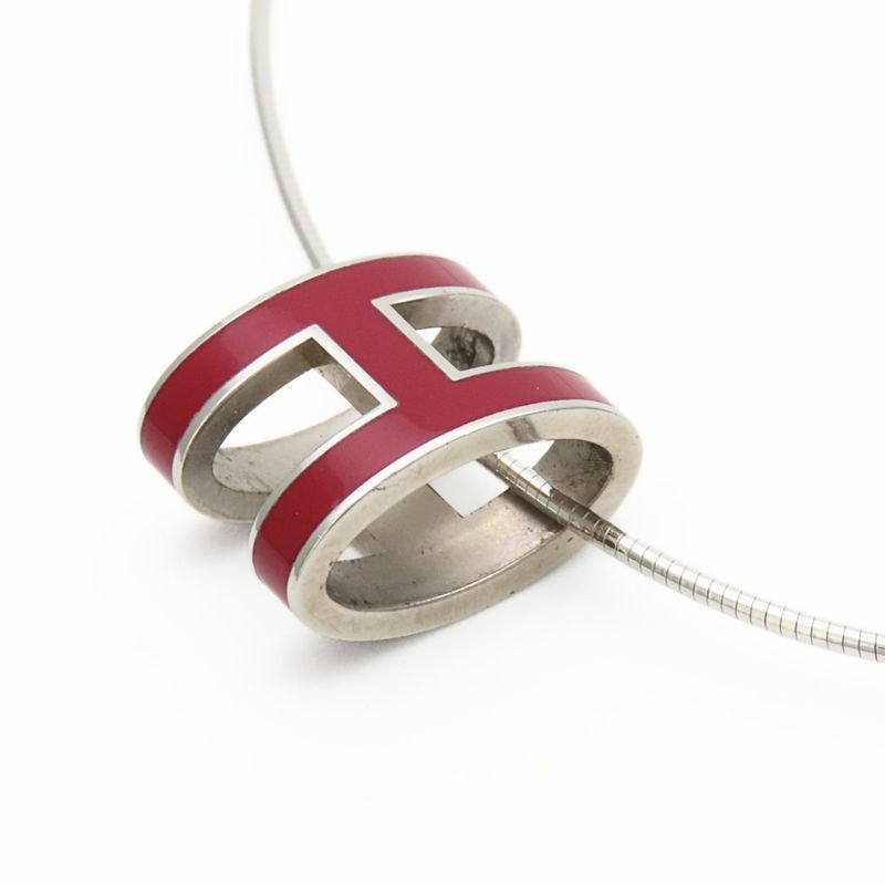 Hermes Necklace Pop Metal Silver Gold Pendant