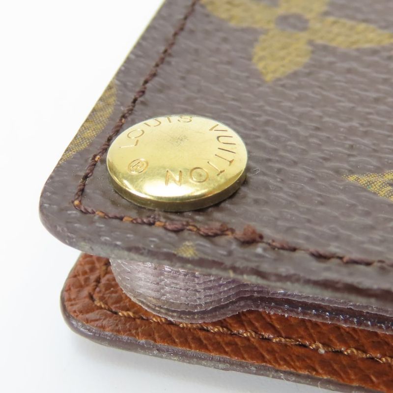 Louis Vuitton Card Case Holder Cles D'presion Monogram Brown Clear