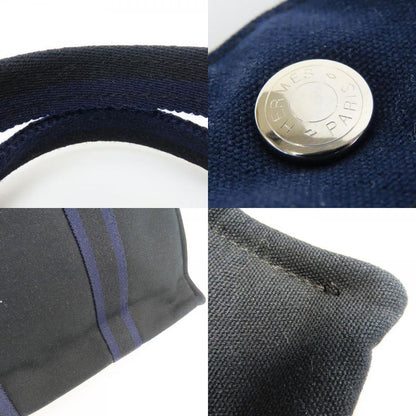 Hermes Tote Fourre Tout MM Canvas Navy Black Everyday Use
