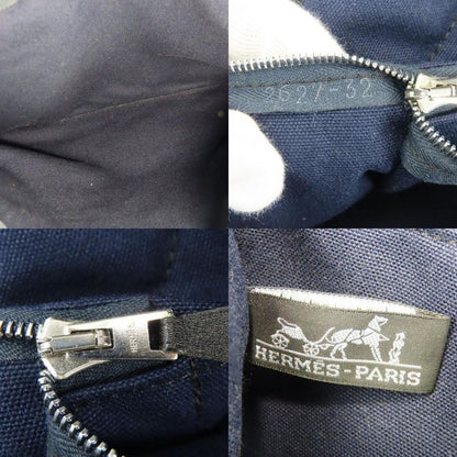 Hermes Tote Fourre Tout MM Canvas Navy Black Everyday Use