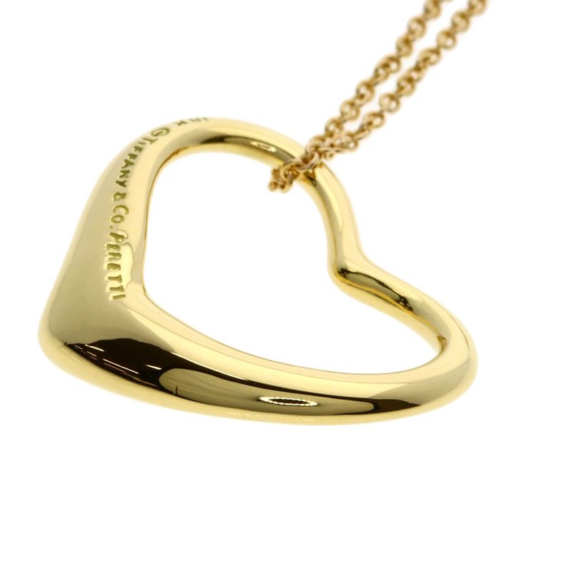 Tiffany & Co Open Heart Necklace 18k Yellow Gold