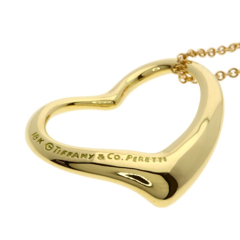 Tiffany & Co Open Heart Necklace 18k Yellow Gold