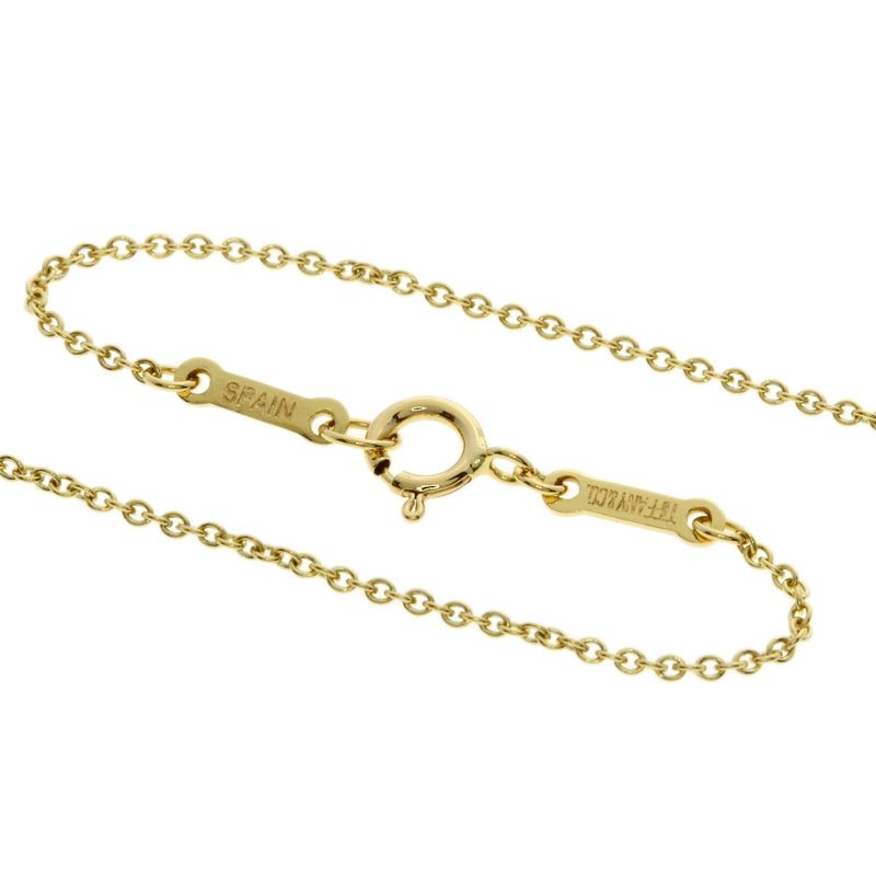 Tiffany & Co Open Heart Diamond Necklace 18k Yellow Gold