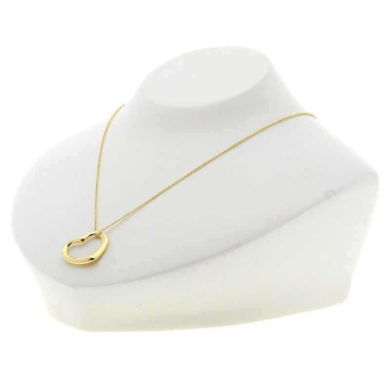 Tiffany & Co Open Heart Diamond Necklace 18k Yellow Gold