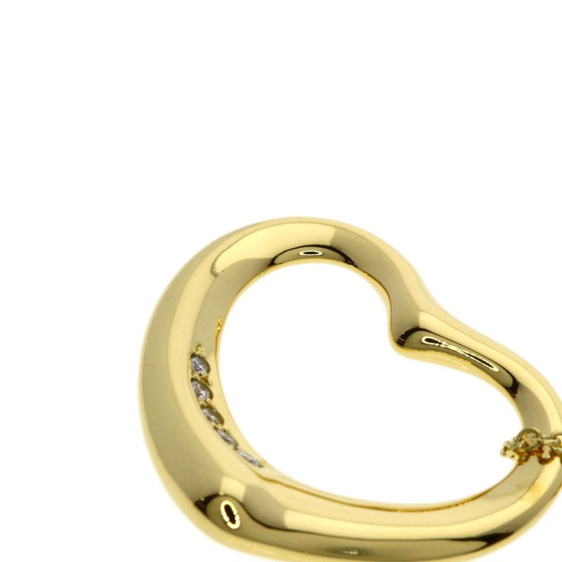 Tiffany & Co Open Heart Diamond Necklace 18k Yellow Gold