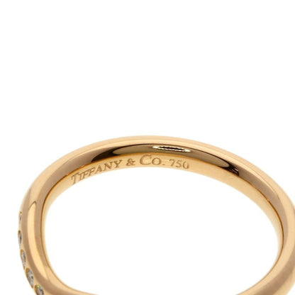 Tiffany & Co T Cube Band Diamond Ring 18k Pink Gold