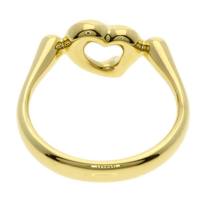 Tiffany & Co Open Heart Diamond Ring 18k Yellow Gold