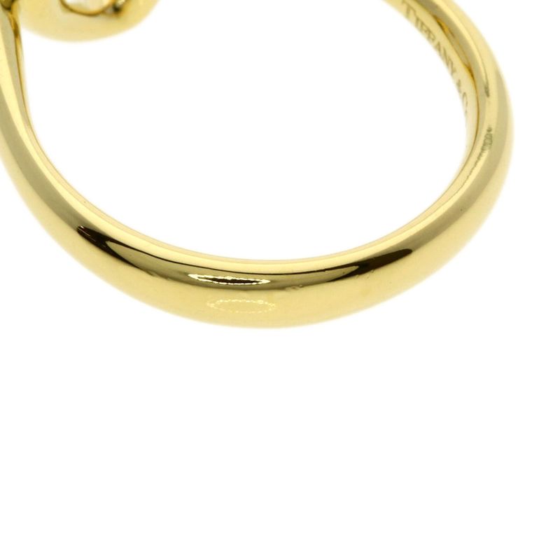 Tiffany & Co Open Heart Diamond Ring 18k Yellow Gold