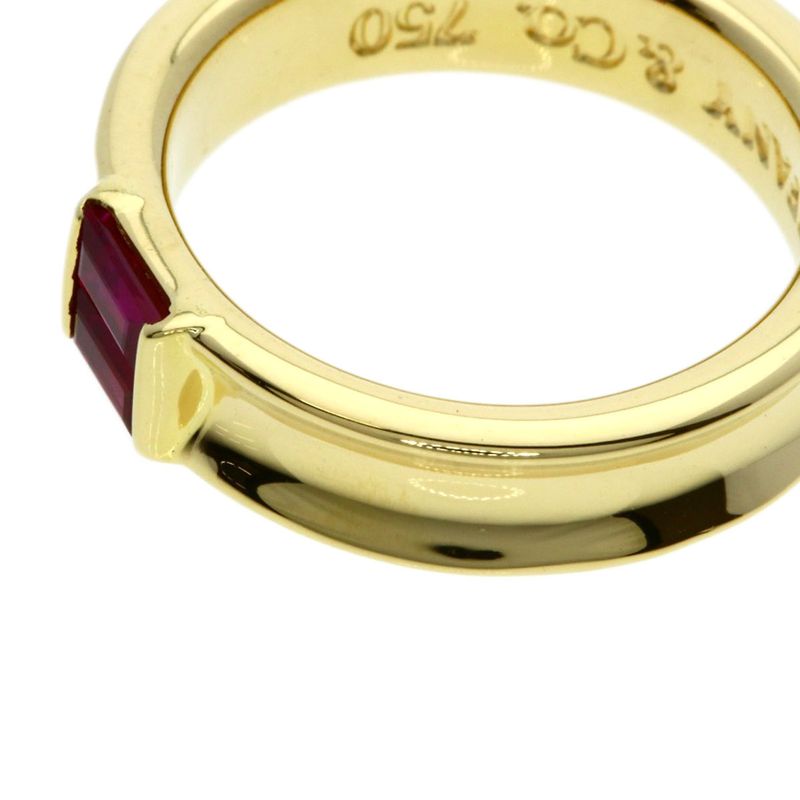 Tiffany & Co Stacking Ruby Ring 18k Yellow Gold