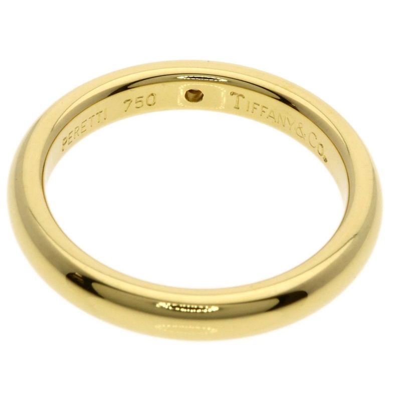 Tiffany & Co Stacking Band Diamond Ring 18k Yellow Gold