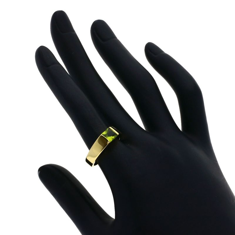 Cartier Tank Peridot 53 Ring 18k Yellow Gold