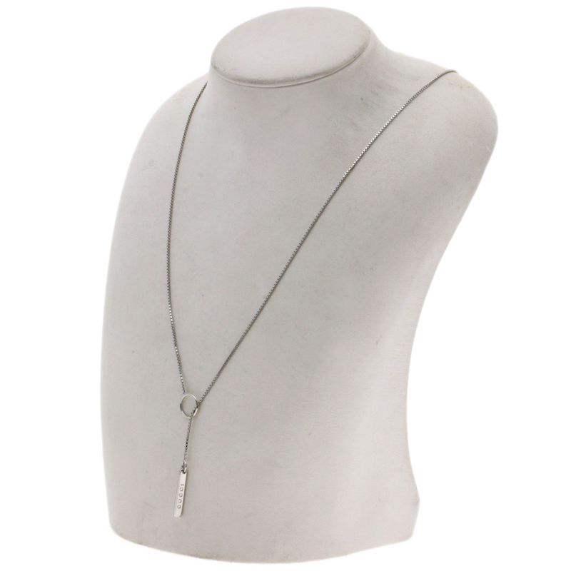 Gucci Lariat Necklace 18k White Gold