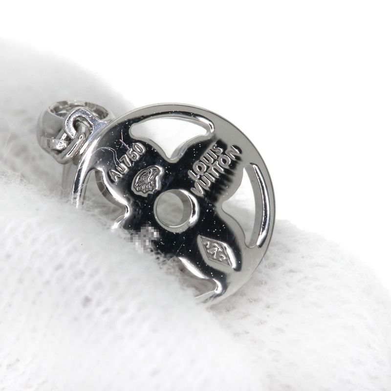 Louis Vuitton Monogram Idylle Diamond Single Earrings 18k White Gold