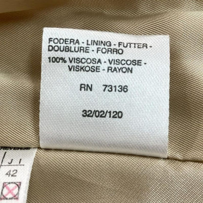 Max Mara Coat 42 M Beige Long Sleeve Camel Autumn Winter