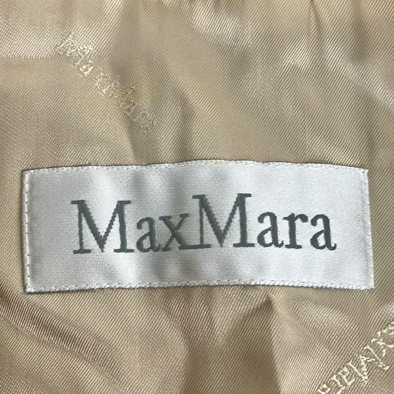 Max Mara Coat 42 M Beige Long Sleeve Camel Autumn Winter