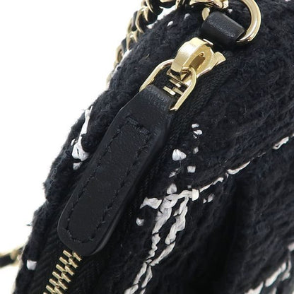 Chanel Quilted Tweed Chain Messenger Bag