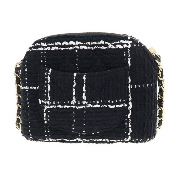 Chanel Quilted Tweed Chain Messenger Bag