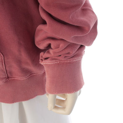 Saint Laurent Vintage Wash Front Logo Hoodie Top Pink