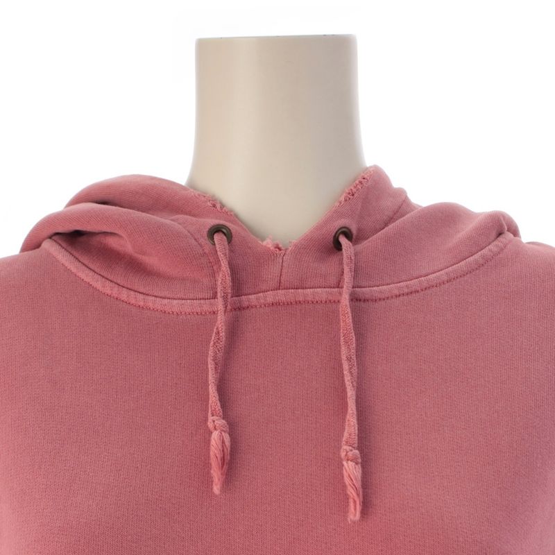 Saint Laurent Vintage Wash Front Logo Hoodie Top Pink